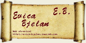 Evica Bjelan vizit kartica